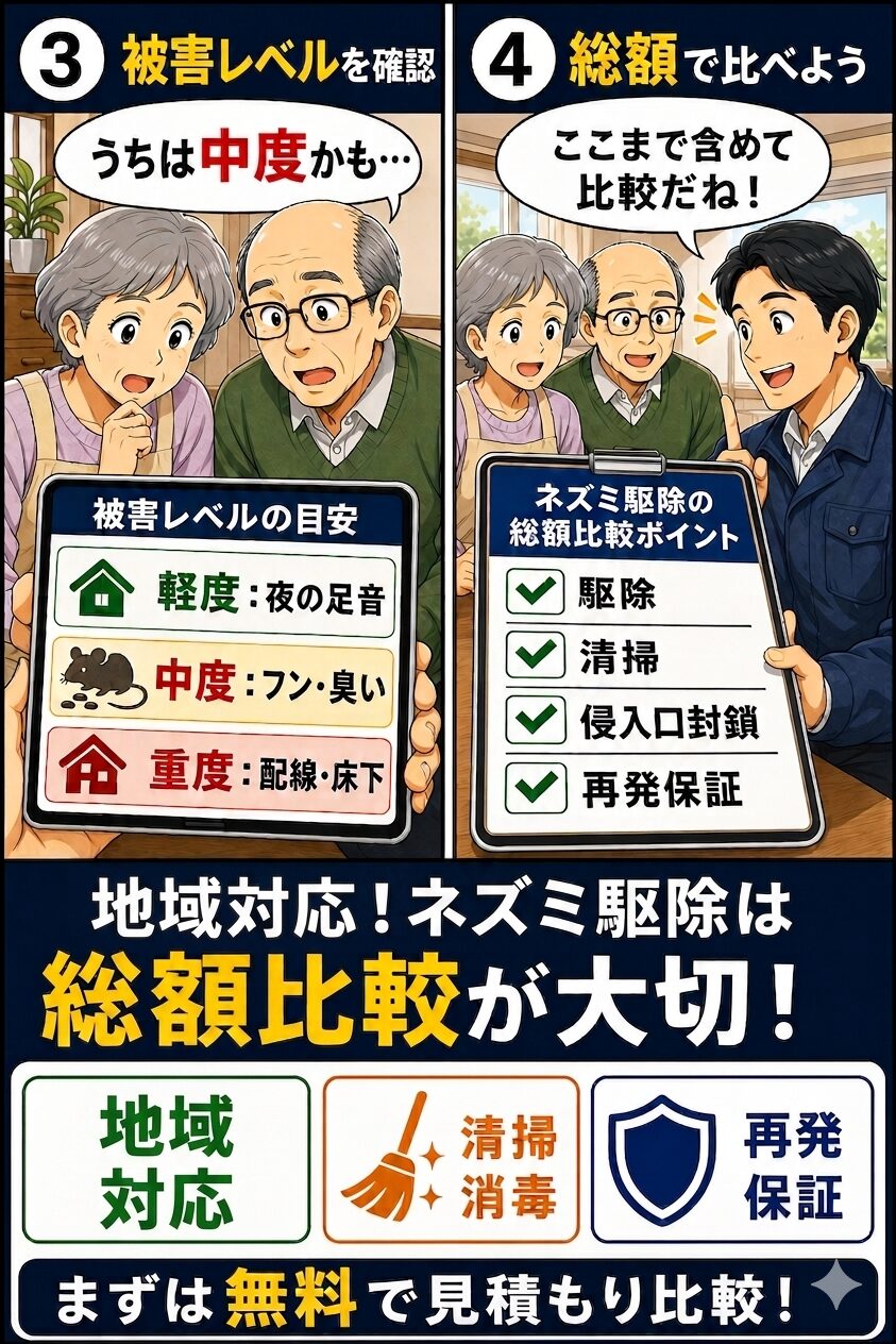 ネズミ被害の程度と駆除費用を確認する漫画②