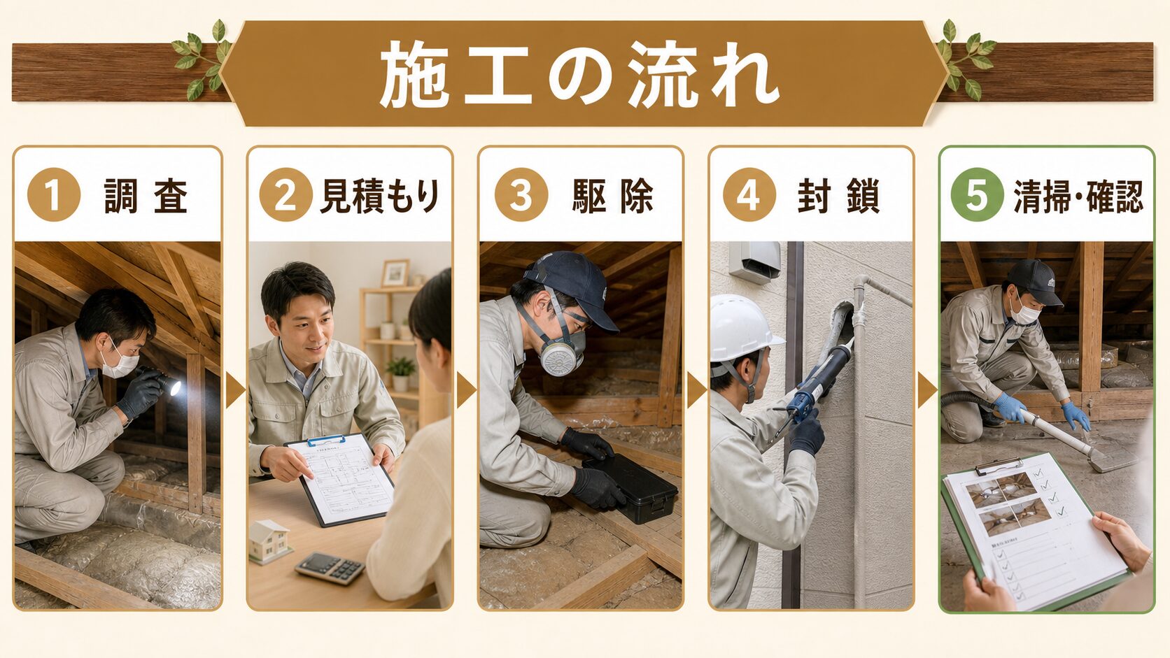 仙台市のネズミ駆除で現地調査から清掃確認まで進む施工の流れ