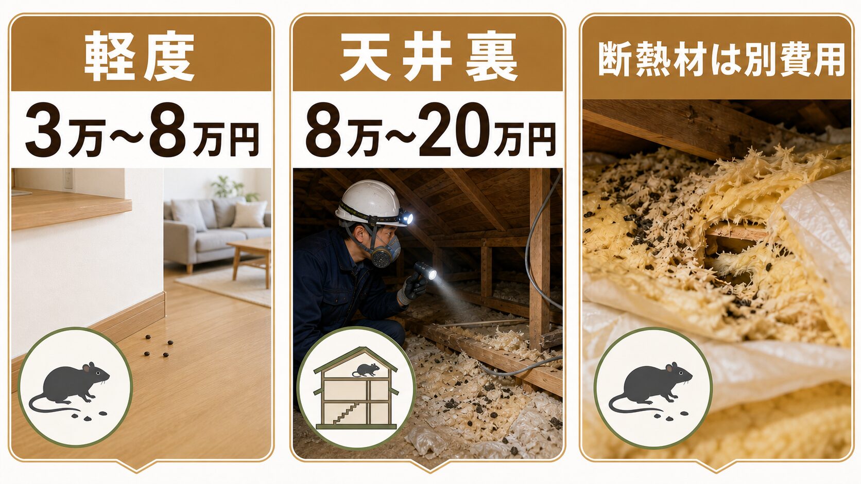 広島県のネズミ駆除費用・料金の相場はいくら？の解説画像