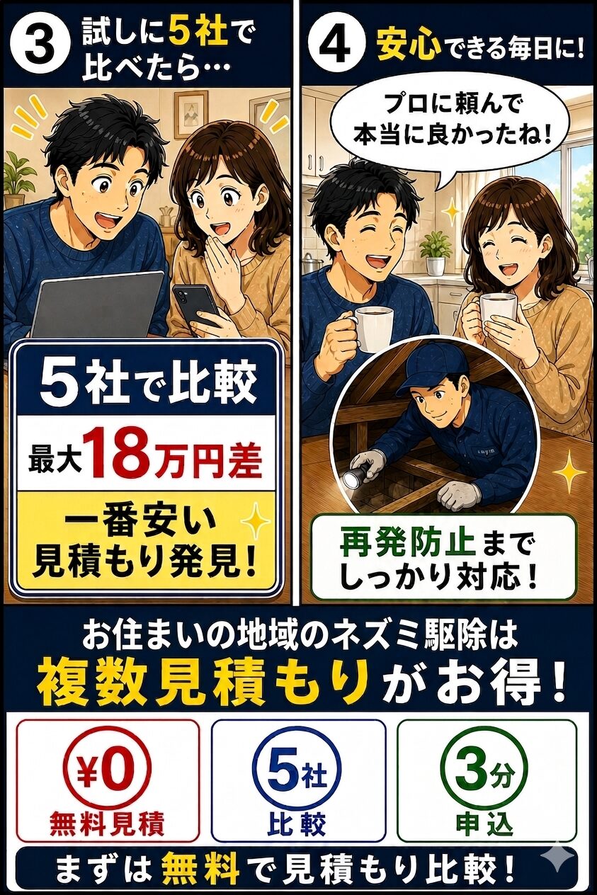 ネズミ駆除の5社比較漫画②