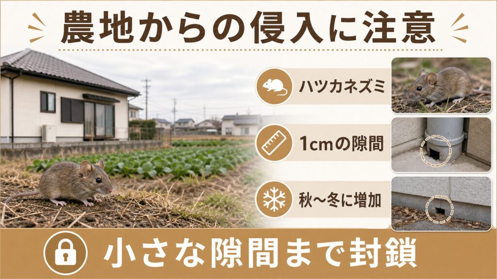 高知県の住宅・農家でネズミが侵入しやすい箇所