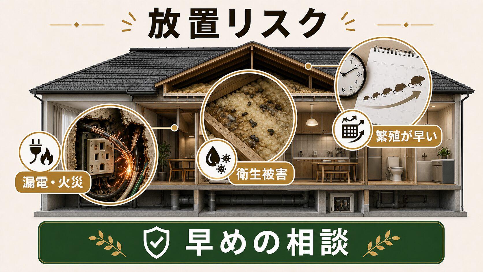 放置は禁物。ネズミを見て見ぬふりした先に待つ3つのリスクのイメージ