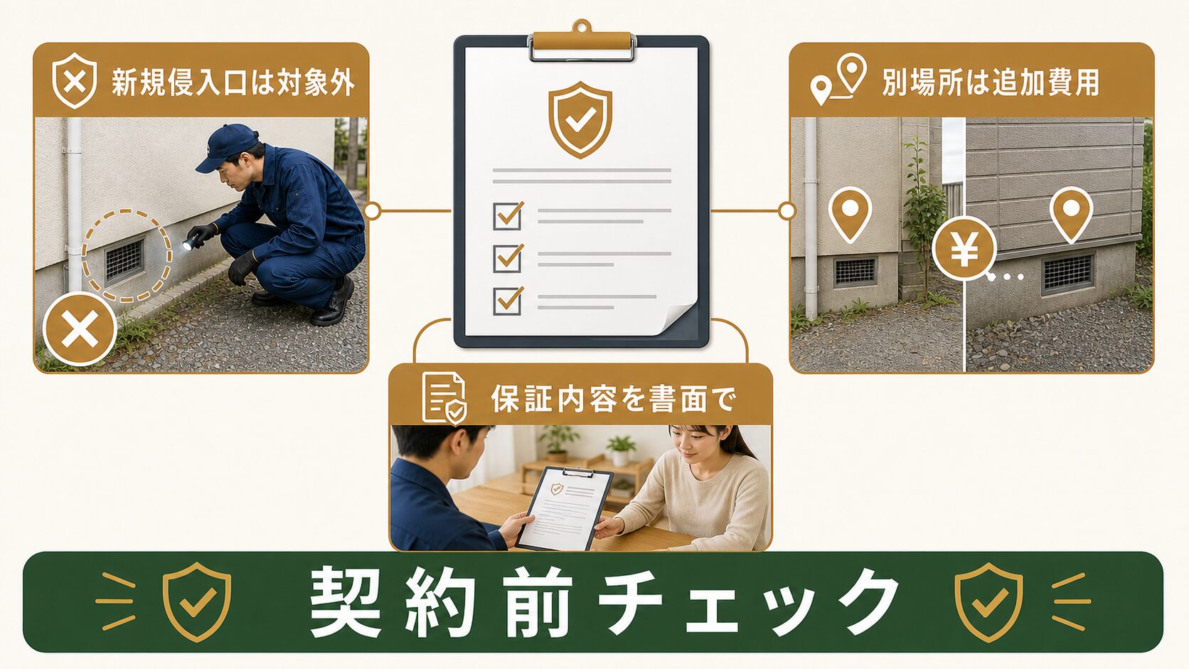 動物によって年数が違う？駆除ザウルスの保証を徹底解剖のイメージ