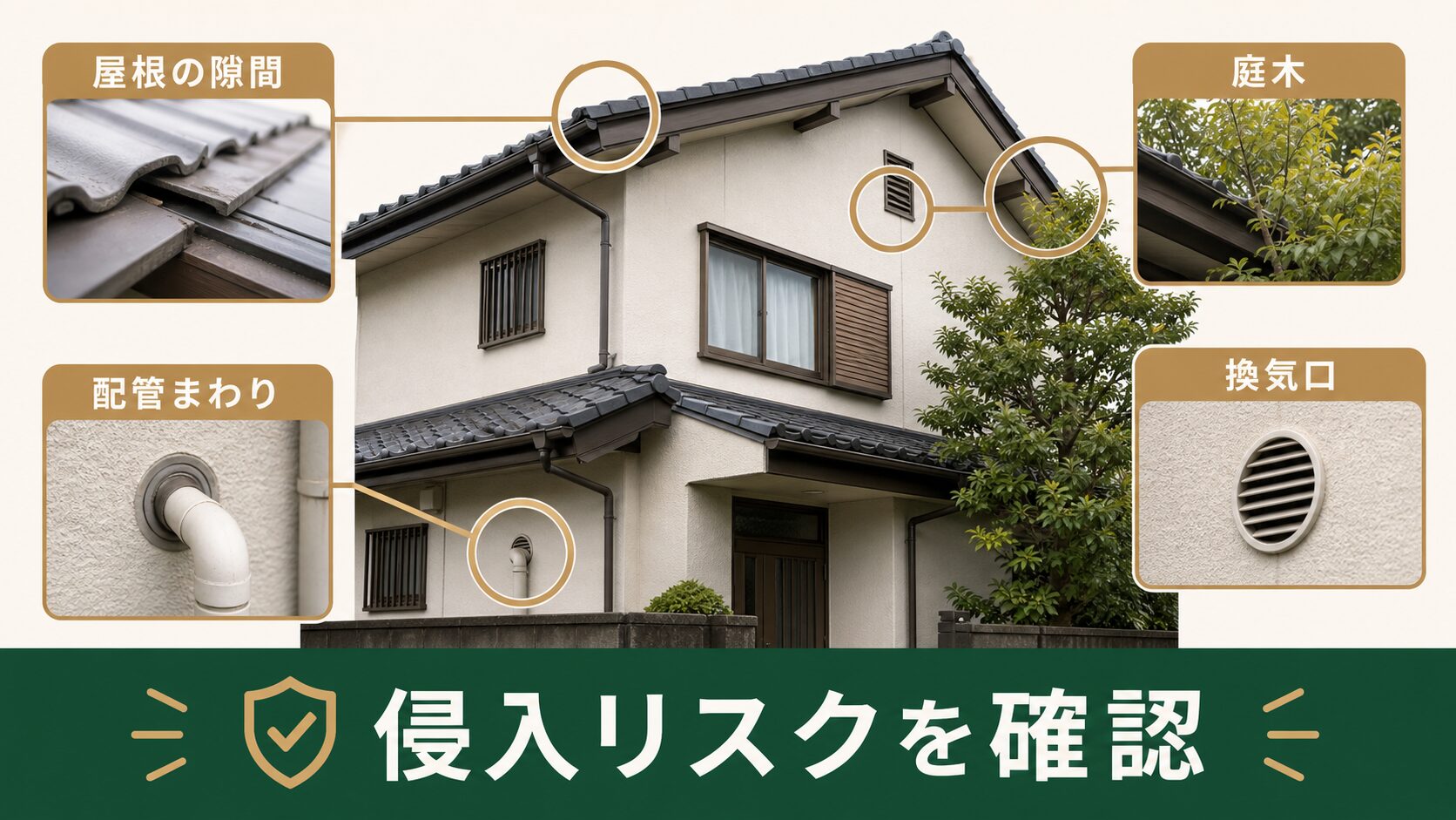 住宅の状態を点検しているイメージ