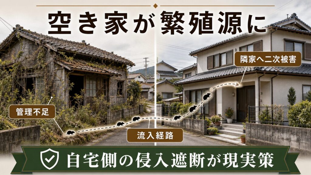 農村部・空き家に隣接する住宅への広域対応イメージ