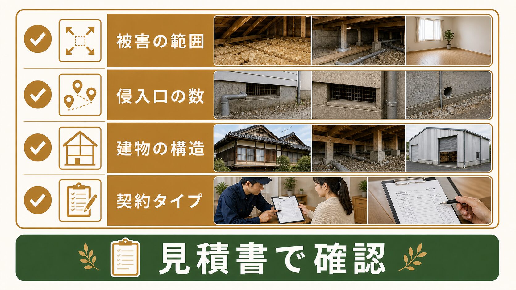 費用はいくら？害獣駆除110番の料金のしくみを解説のイメージ
