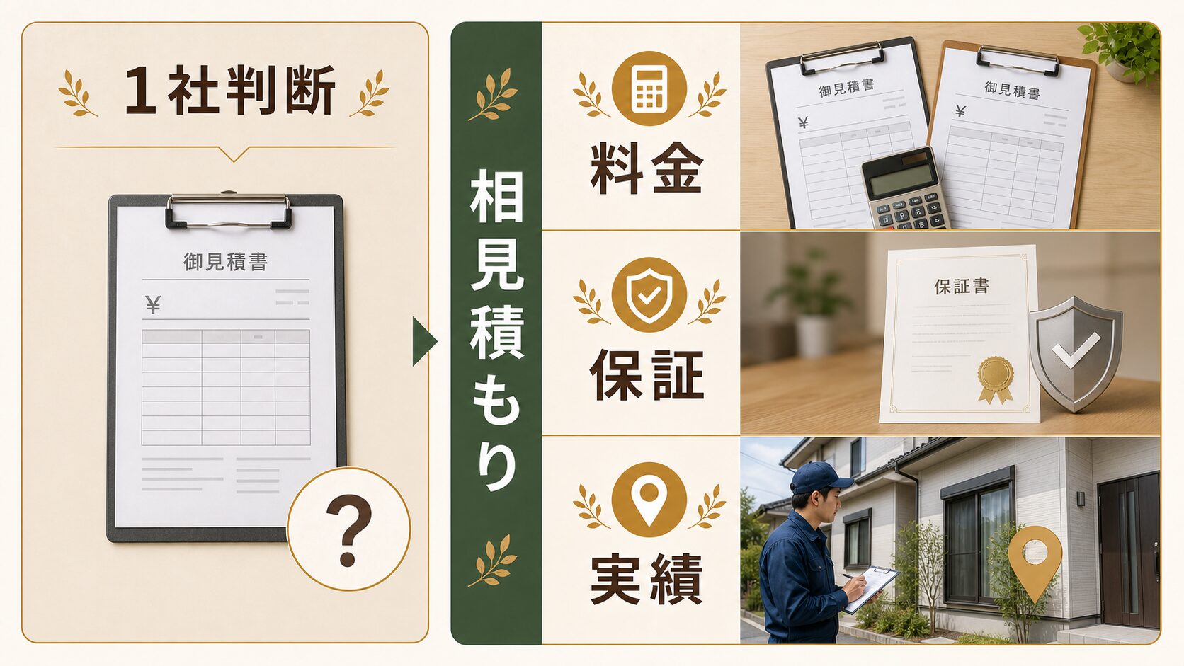 紹介先は1社とは限らない？契約前に相見積もりが欠かせない理由のイメージ