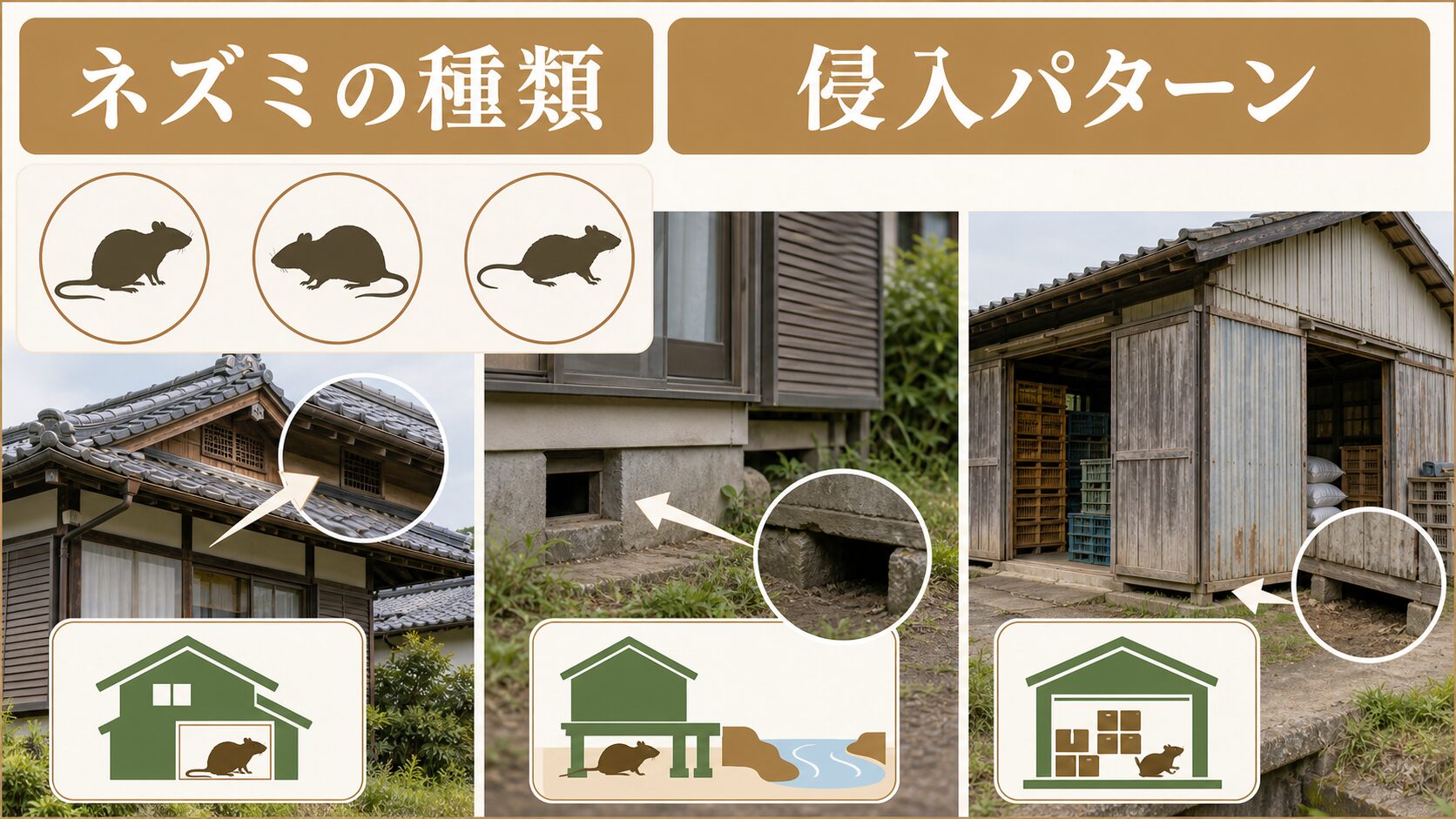 鹿児島県で多いネズミの種類と被害パターンの解説画像