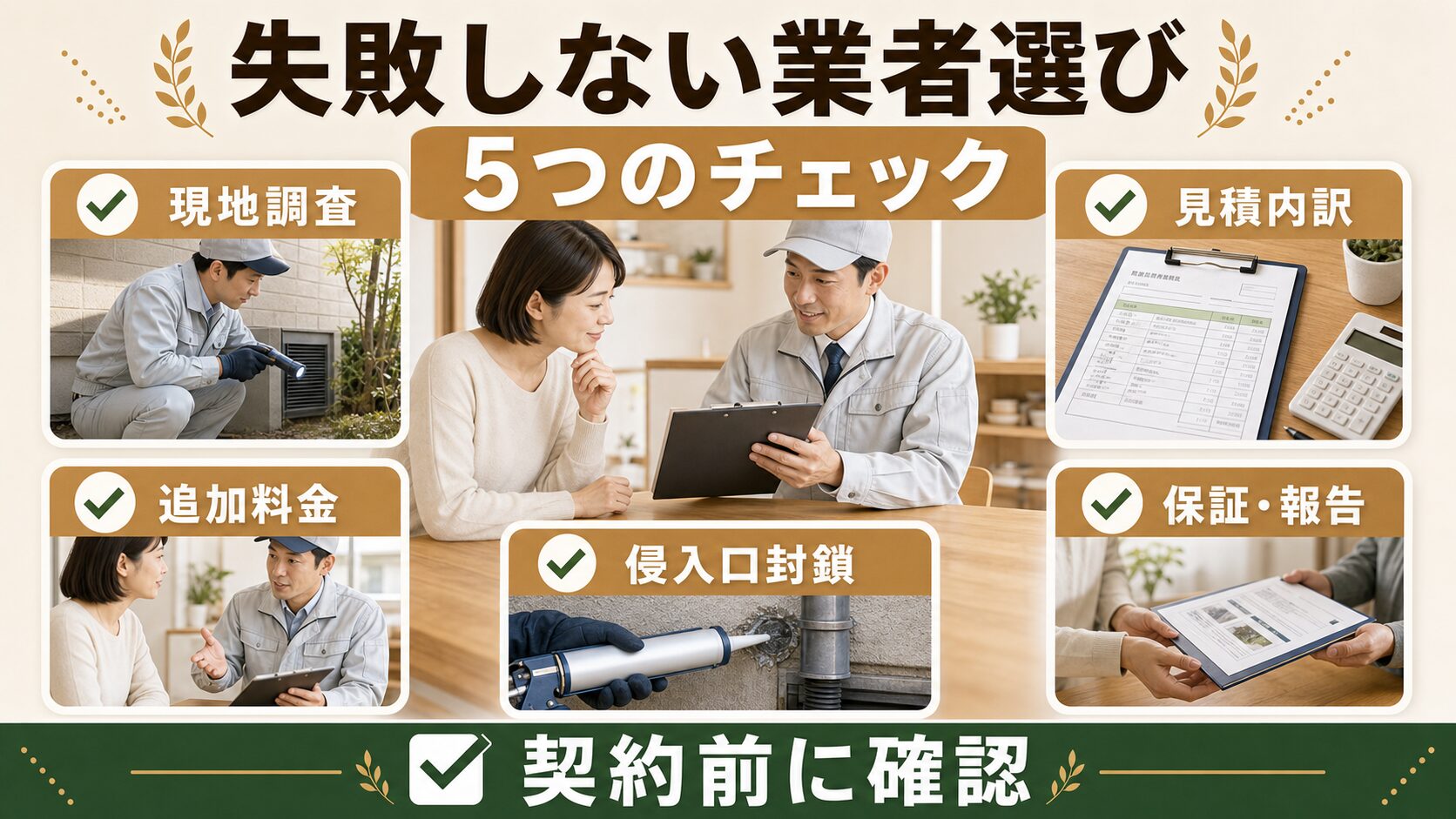 失敗しない!沖縄県でネズミ駆除業者を選ぶ5つのポイントのイメージ