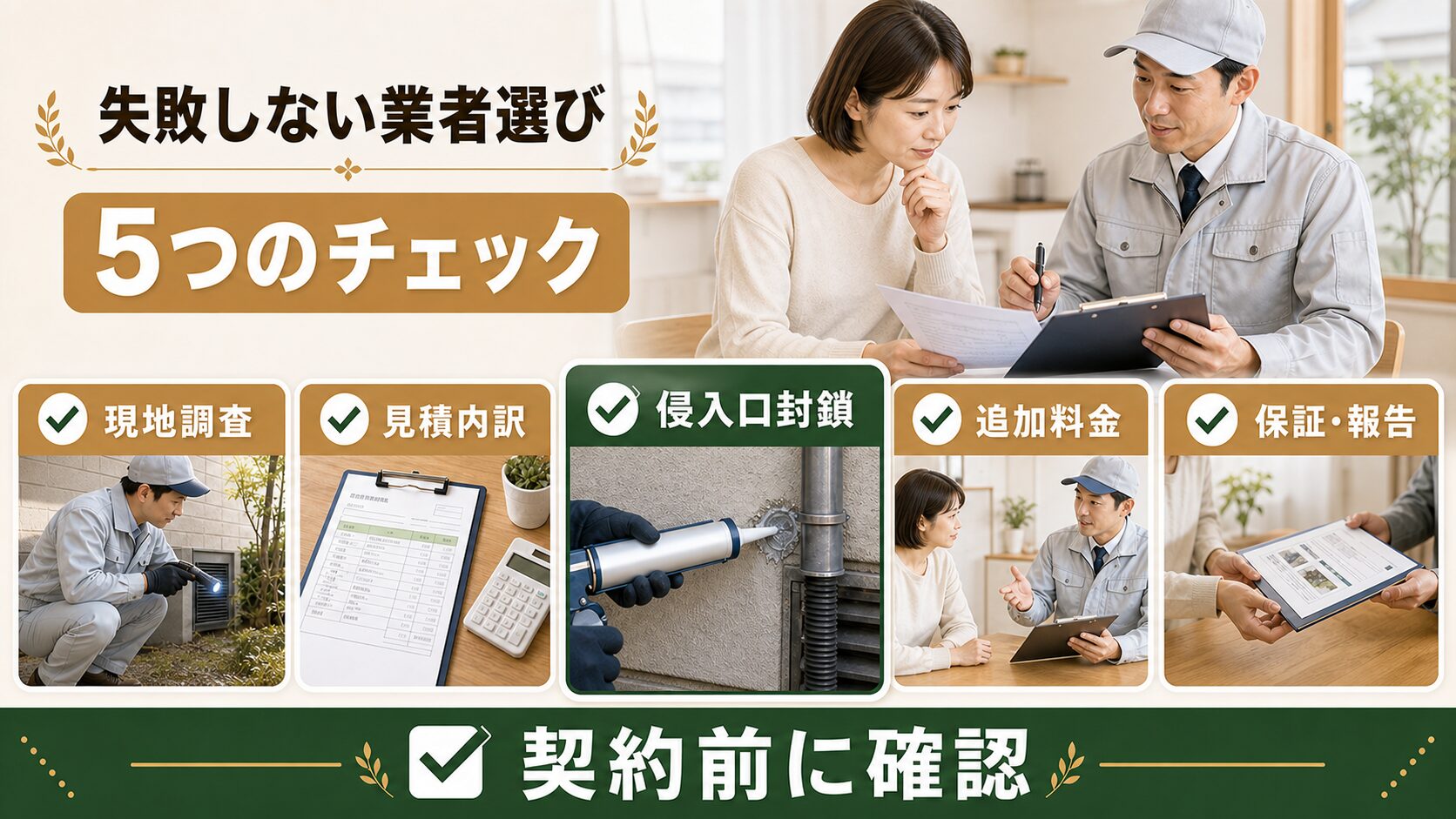 失敗しない！富山県でネズミ駆除業者を選ぶ5つのポイントのイメージ