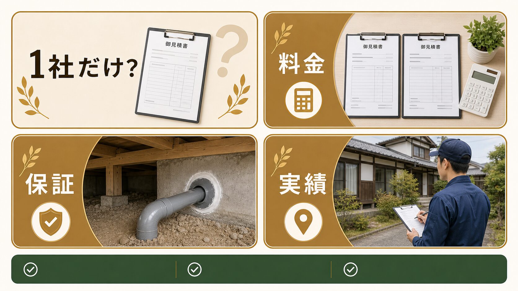 相見積もりで比較するイメージ