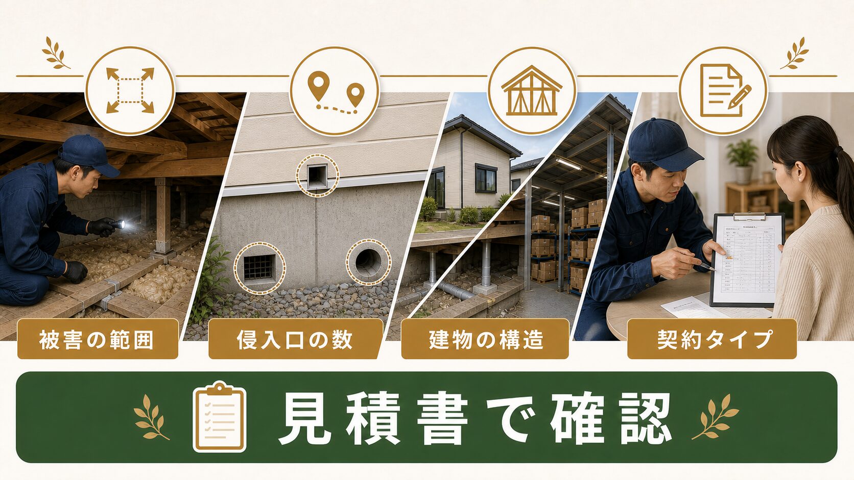 申し込みから駆除完了まで、実際の流れをステップで解説のイメージ
