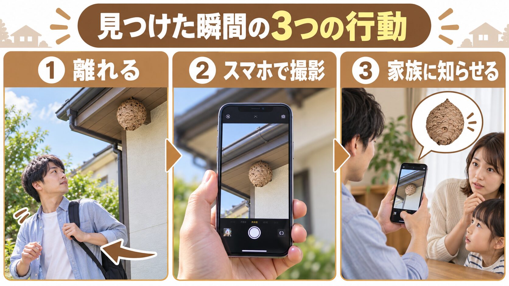 巣を見つけた瞬間にやるべき3つの行動