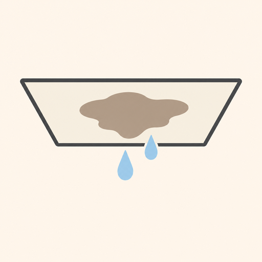 天井のシミを表すイラスト